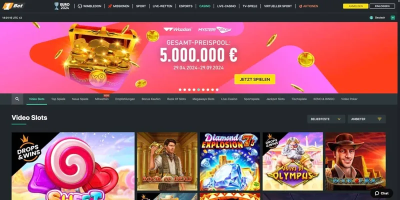 1bet Casino Lobby