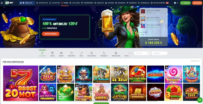 20Bet Casino Bonus