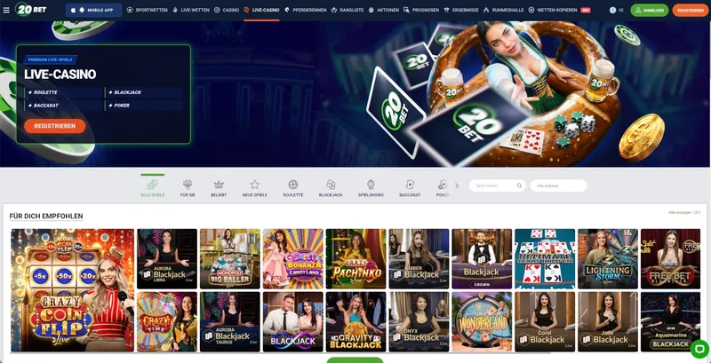 20Bet Live-Casino