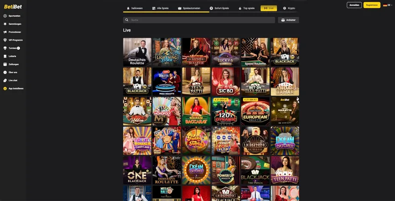 Live-Casino mit deutschsprachigen Tischen