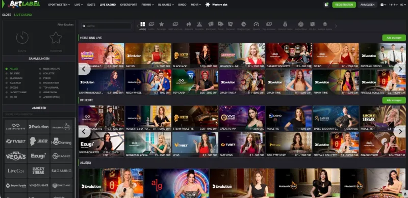 BetLabel Live-Casino