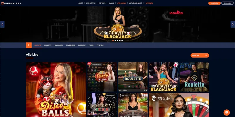 Dream.bet Live-Casino