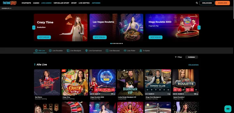 Festivalplay Live Casino