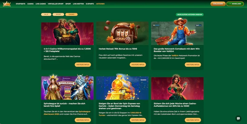 GrandWin Casino Aktionen