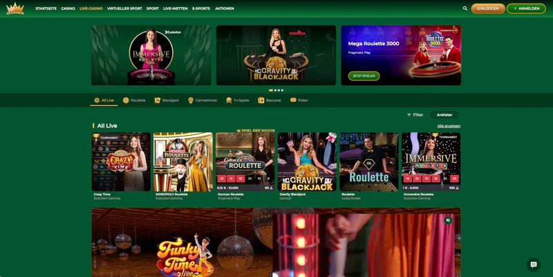 GrandWin Casino Live-Casino