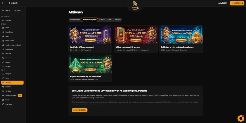 Horus Casino Bonus