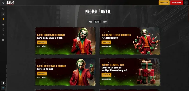 Jokery Casino Aktionen
