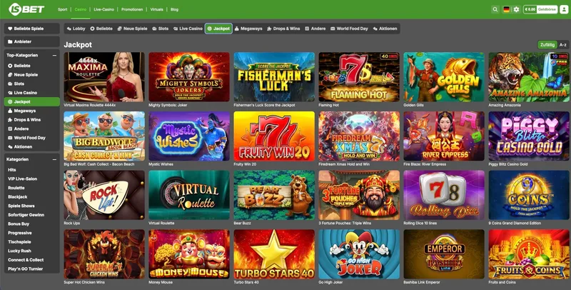 Jackpot-Spiele im LSBet Casino