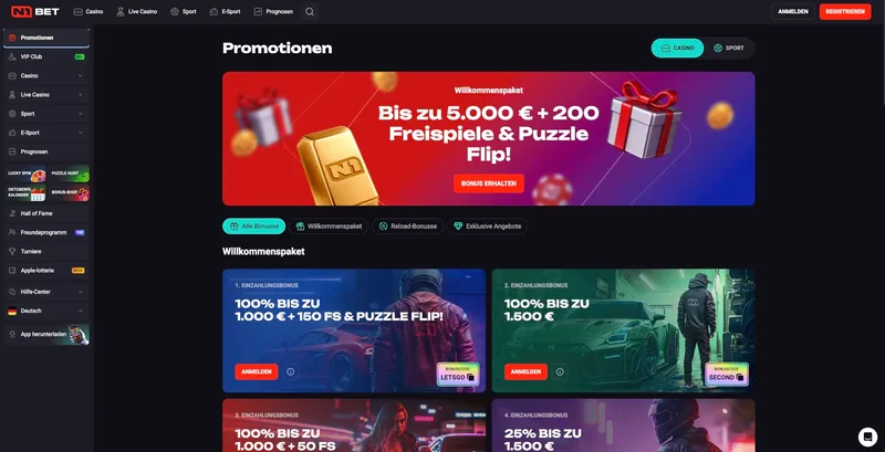 N1Bet Casino Aktionen