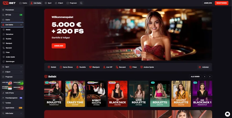 N1Bet Live-Casino