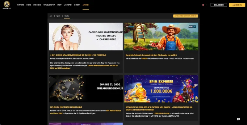 OlympusBet Casino Aktionen