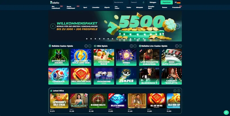 Rolletto Casino Bonus