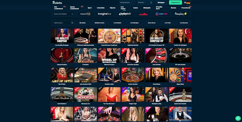 Rolletto Live-Casino