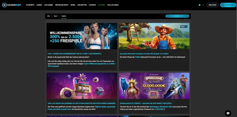 Silverplay Casino Aktionen
