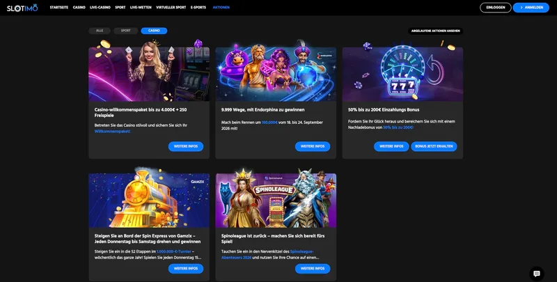 Slotimo Casino Aktionen