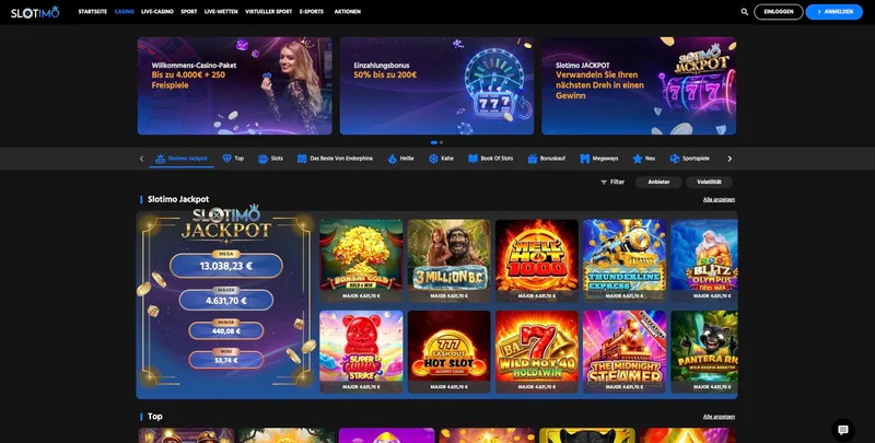 Slotimo Casino Lobby