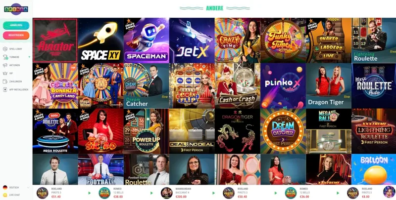 Spinia Casino Andere Spiele