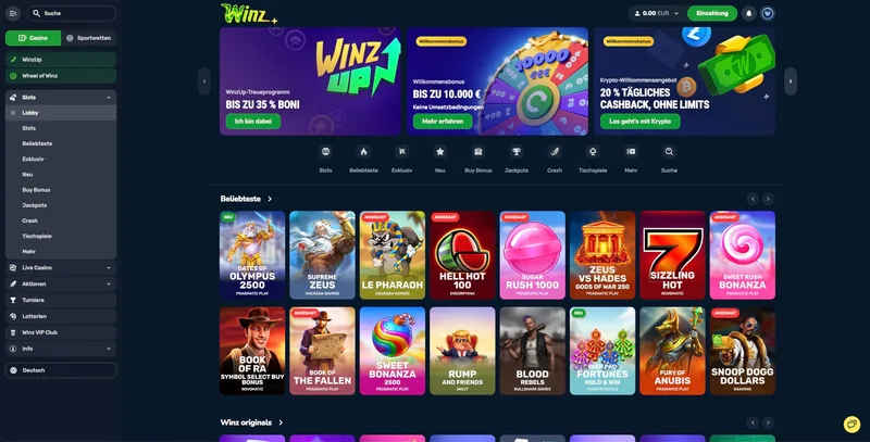 Wheel of Winz als Willkommensbonus