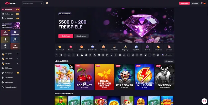 Willkommenspaket im WooCasino