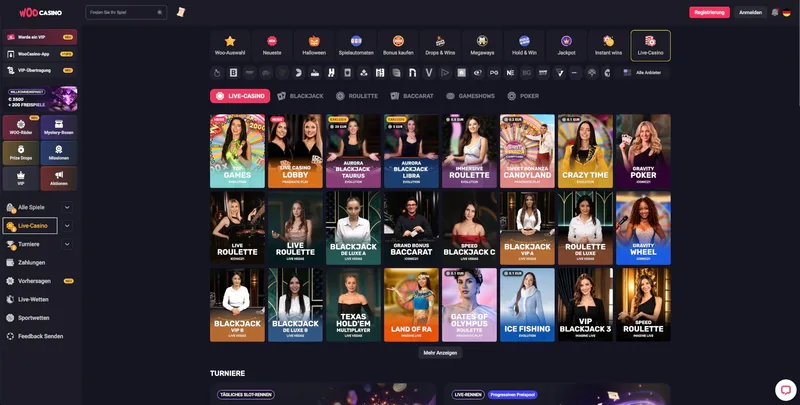 Live-Casino im WooCasino
